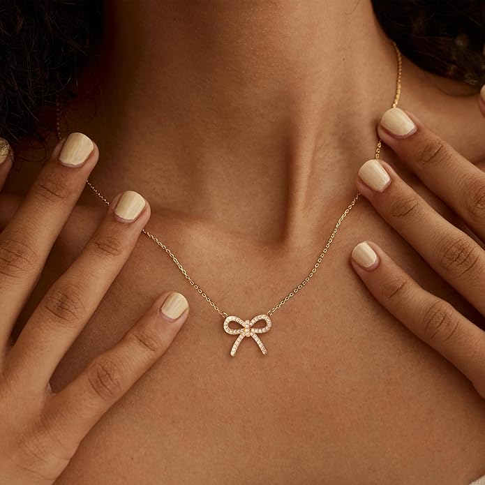 Gold Necklace for Women-14K Gold Plated Bow,Dragon,Shell, Palm Tree, Seahorse, Conch Shell,Sardines, Cowboy Boot,Bat,Bunny Pendant Beachy Jewelry for Women Gifts