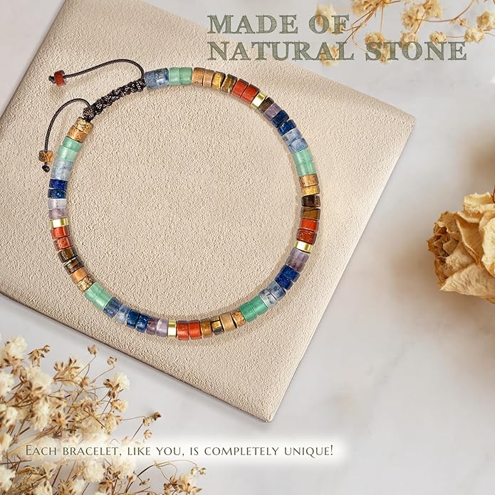 30th 40th 50th 60th 70th 80th Birthday Gifts for Women, Natural Stone Bracelet Birthday Gifts for Mom Daughter Grandma Sister Friends Coworker