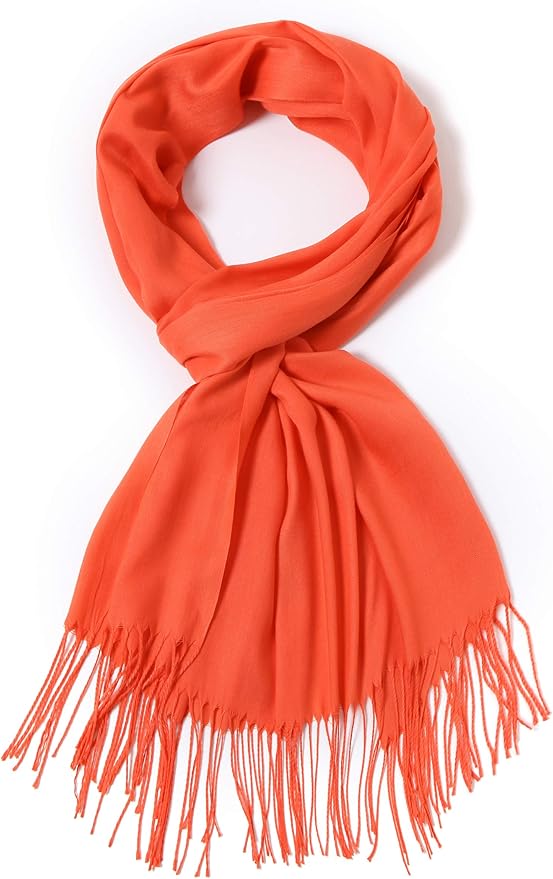 Cindy & Wendy Pashmina Shawls and Wraps Large Scarfs for Women Wedding Party Bridal Long Fashion Solid Shawl Wrap Fringes