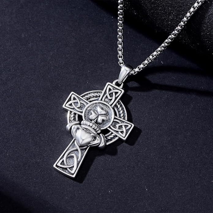 Taioiat Baseball Necklace for Men 925 Sterling Silver Sports Necklace Baseball Cross Necklace Jewelry Gifts for Women Men