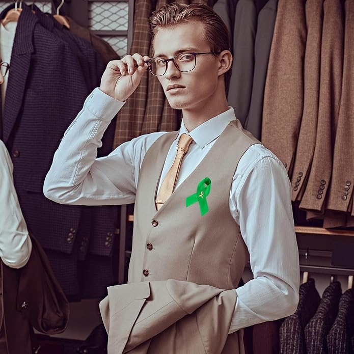 1/2/5/10/25/50/100pcs Satin Awareness Ribbon Pins (Pick your color), for Cancer & Disease Awareness, Bulk Quantities for Fundraising, Events, Gift Giving