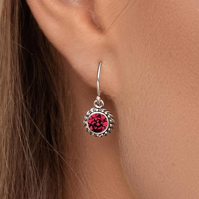 JEAN RACHEL JEWELRY 925 Sterling Silver Dangle Earrings for Women - Rope with Cubic Zirconia Vintage Design - Hypoallergenic, Lead & Nickel Free - Artisan Handcrafted Statement Earrings