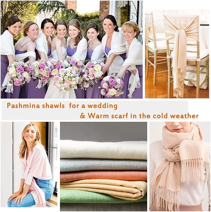 FURTALK Winter Scarf for Women Pashmina Shawl Wraps Soft Warm Fashion Blanket Scarves Gifts