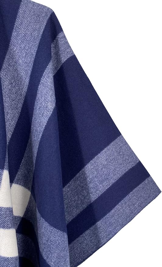Moss Rose Women's Travel Plaid Shawl Wrap Open Front Poncho Cape for Fall Winter