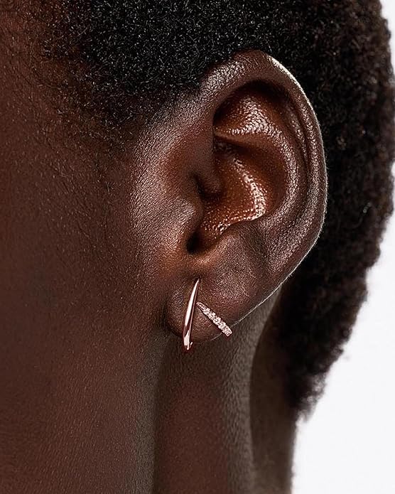 Gold Earrings for Women Trendy 14K Gold Plated Stud Earrings Dainty Minimalis Hypoallergenic CZ Earrings Jewelry Gifts for Her