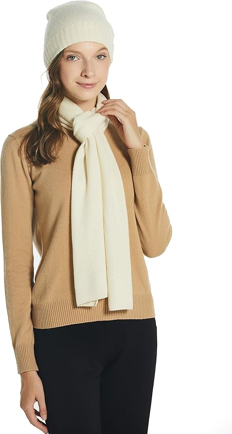 EURKEA 100% Cashmere Winter Scarf in Solid Colors with Gift Box for Women, Warm & Soft & Lightweight, Gift Ready
