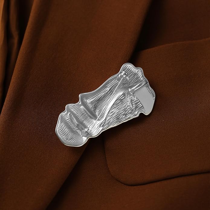 Figure Face Mask Brooch - Vintage Minimalist Metal Brooches Women Men