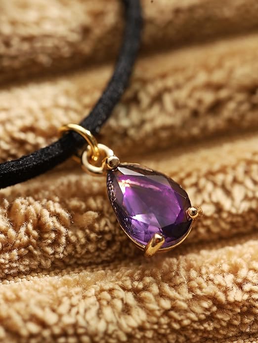 Sacina Layered Black Choker Necklace, Glass Teardrop Chocker, Black Necklace, Gothic Goth Boho Choker, Christmas Jewelry Gift For Women