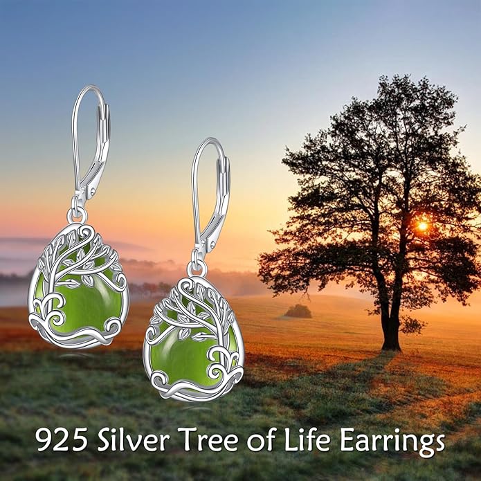 Moonstone Filigree Drop Dangle Teardrop Earrings 925 Sterling Silver Moonstone Leverback Earrings for Women Jewelry Gifts