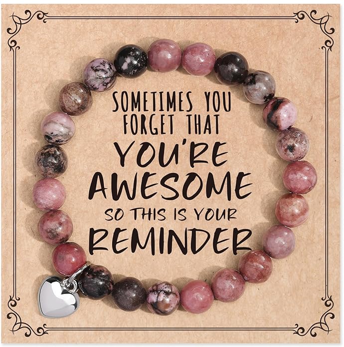 jewelrycard Sometimes You Forget Your Awesome Bracelets for Women, Birthday Christmas Gifts for Women Stocking Stuffers for Teen Girl Gifts Trendy Stuff, Inspirational Jewelry for Women Girls