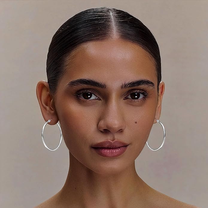 Gold Hoop Earrings Set for Women,14k Gold Plated Gold Hoops with Sterling Silver Post Hypoallergenic Thin Hoop Gold Earrings for Girls Trendy Jewelry Gifts