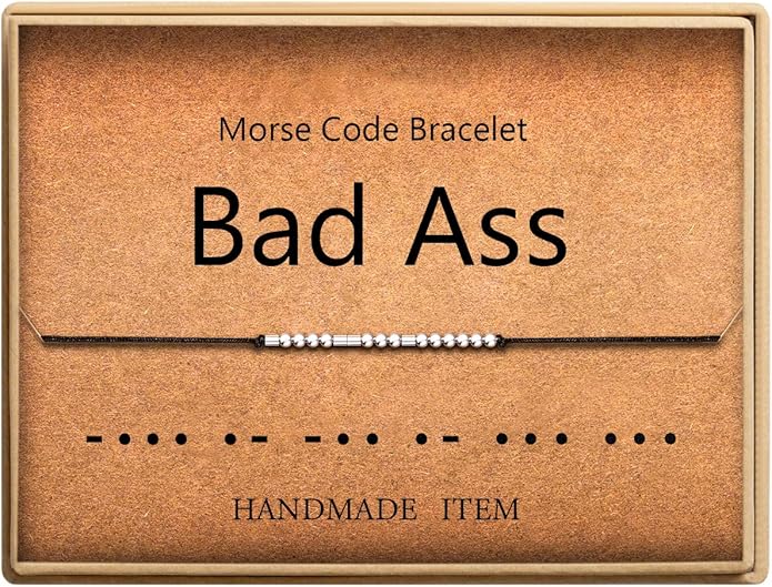 Lcherry Personalized Gift for Women Funny Morse Code Bracelet for Women Friendship Inspirational Gifts for Women
