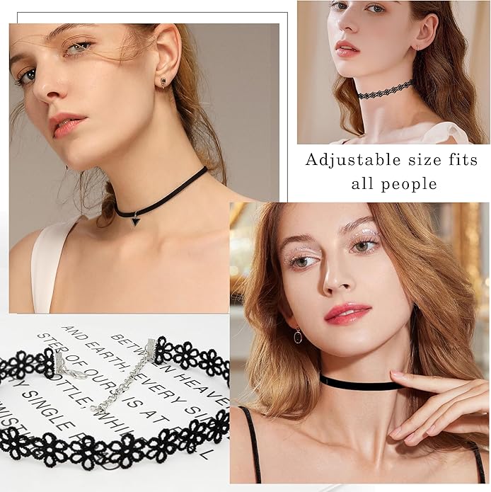 Choker Necklace for Women, Choker Necklaces for Woman, Black Choker, Chokers for Women