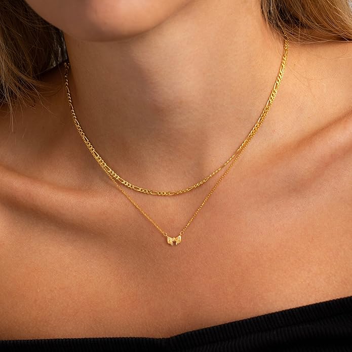 Gold Necklace for Women-14K Gold Plated Bow,Dragon,Shell, Palm Tree, Seahorse, Conch Shell,Sardines, Cowboy Boot,Bat,Bunny Pendant Beachy Jewelry for Women Gifts
