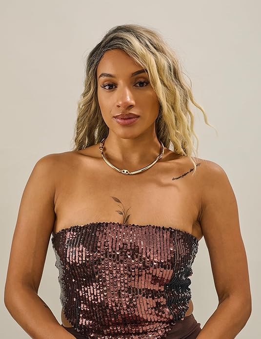 Chunky Gold Choker Collar Necklace for women Trendy Adjustable Gold Choker Necklace Statement Jewelry