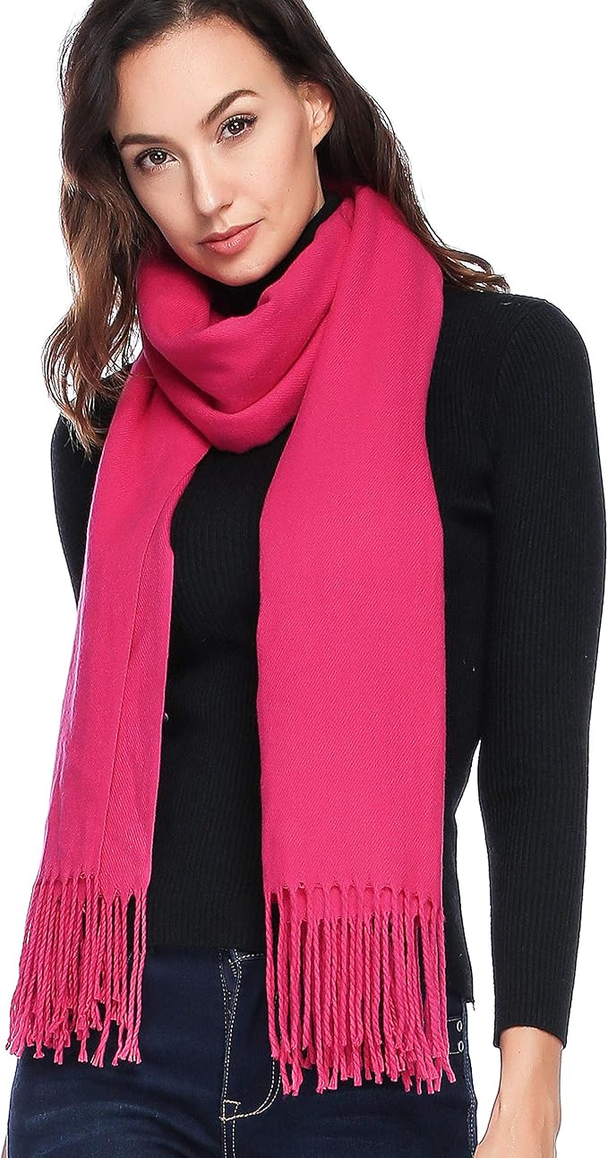 HOYAYO Extra Large Thick Pashmina Shawl Wraps - Wool Soft Winter Warm Scarves Travel Blanket for Women