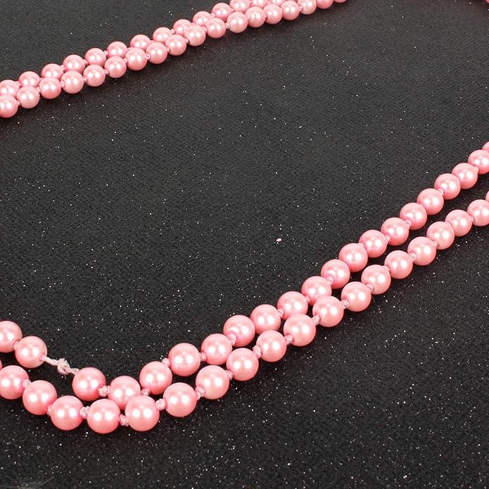 Fashion Faux Pearls Pendants 1920s Beads Cluster Long Pearl Necklace for Costume Party Jewelry 55"