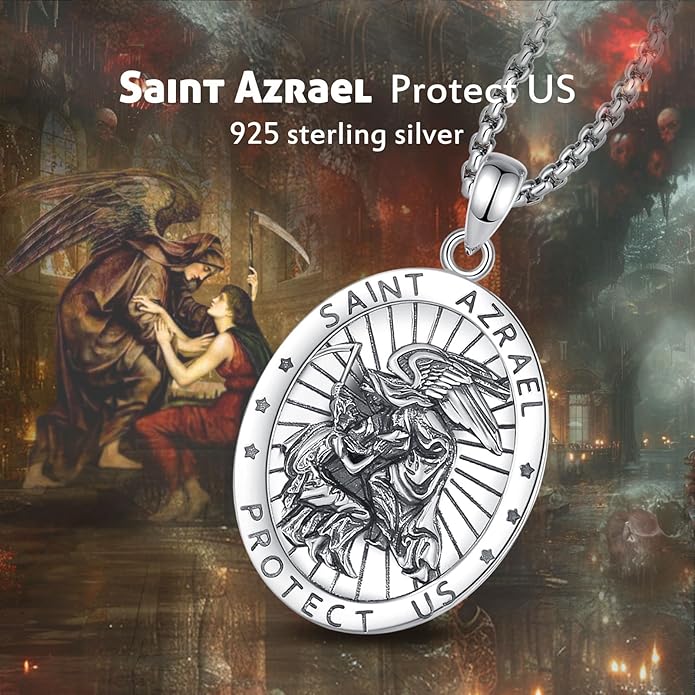 EUDORA 925 Sterling Silver St Christopher/St Benedict/St Michael/Virgin Mary/San Judas Tadeo/Good Shepherd Cross/Archangel Necklace Medal Pendant Protection Religious Amulet Jewelry For Men Women