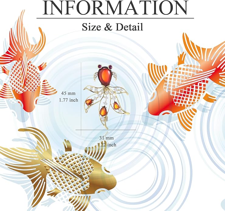 18K Gold Brooch Rhinestone Animal Brooch Pin Elegant Lapel Pin Wedding Jewelry Christmas Gift Dress Accessories for Women