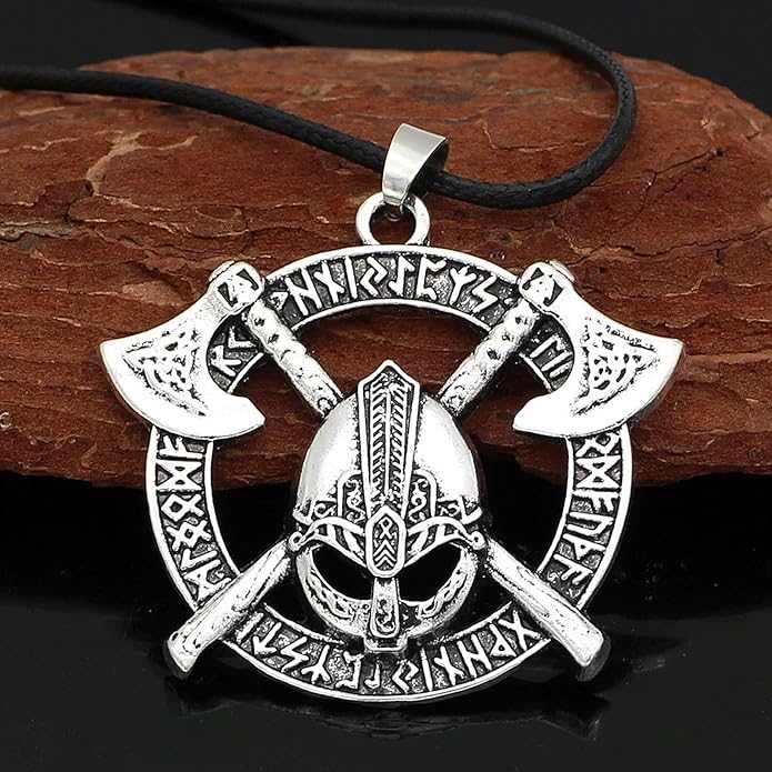 S925 Sterling Silver Viking Pendant, Norse Mythology Inspired Men's Jewelry, Perfect for Necklaces, Gift for Father's Day, Christmas, Birthday