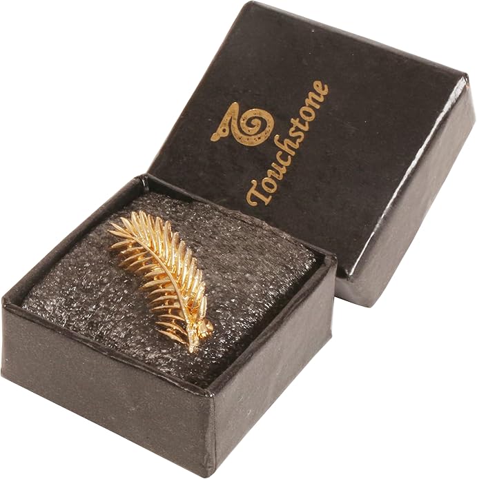 Touchstone Indian Bollywood Handcrafted Designer Jewelry Brooch Lapel Pin in Gold Or Silver Tone for Women.