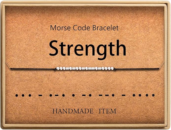 Lcherry Personalized Gift for Women Funny Morse Code Bracelet for Women Friendship Inspirational Gifts for Women