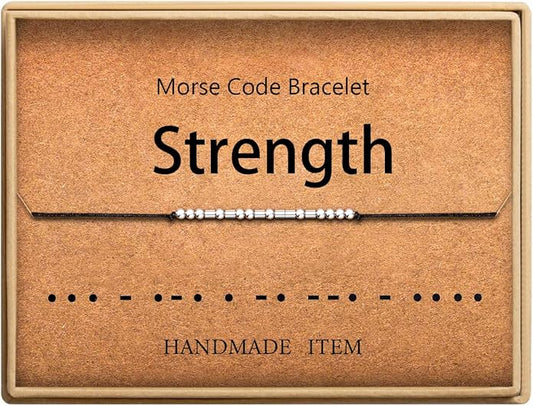Lcherry Personalized Gift for Women Funny Morse Code Bracelet for Women Friendship Inspirational Gifts for Women