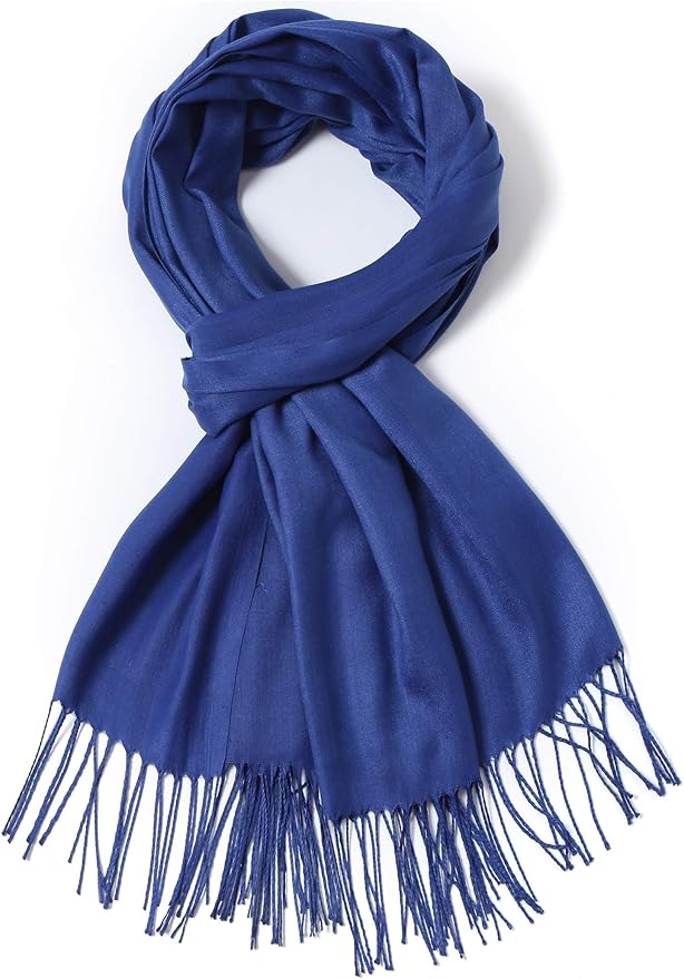 Cindy & Wendy Pashmina Shawls and Wraps Large Scarfs for Women Wedding Party Bridal Long Fashion Solid Shawl Wrap Fringes