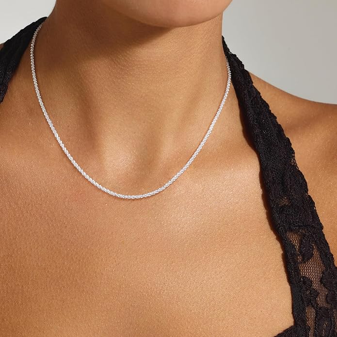 Freekiss Herringbone Necklace for Women,Dainty Gold Necklace,14k Gold Plated Snake,Gold Chain Choker Necklaces,Simple Gold Layered Necklaces,Gold Jewelry Gift for Women