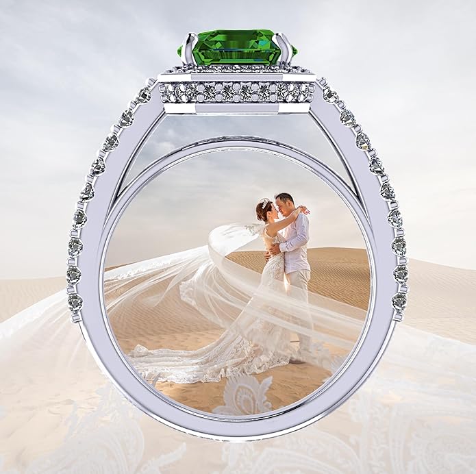 NANA Jewels Sterling Silver Engagement Rings for Women - Choose Simulated Morganite, Citrine, Aquamarine & More