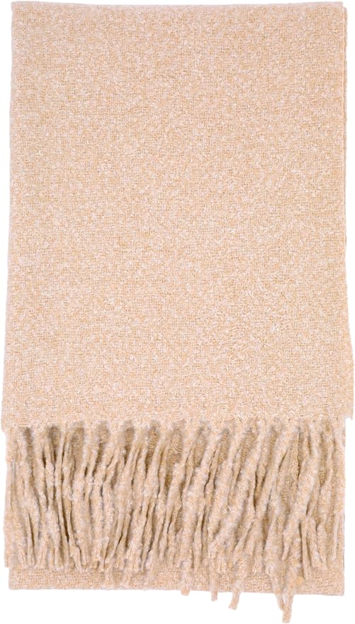 Achillea Warm Cashmere-Feel Winter Scarf – Thick Pashmina Shawl Wrap for Cold Weather