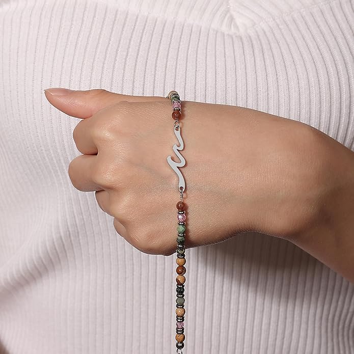TONY & SANDY Friend Gifts for Women, Stocking Stuffers for Women, Sister Gifts from Sister, Wave Bracelet, Birthday Gifts for Woman, Bestie Friendship Bracelets, Unique Gifts for Her