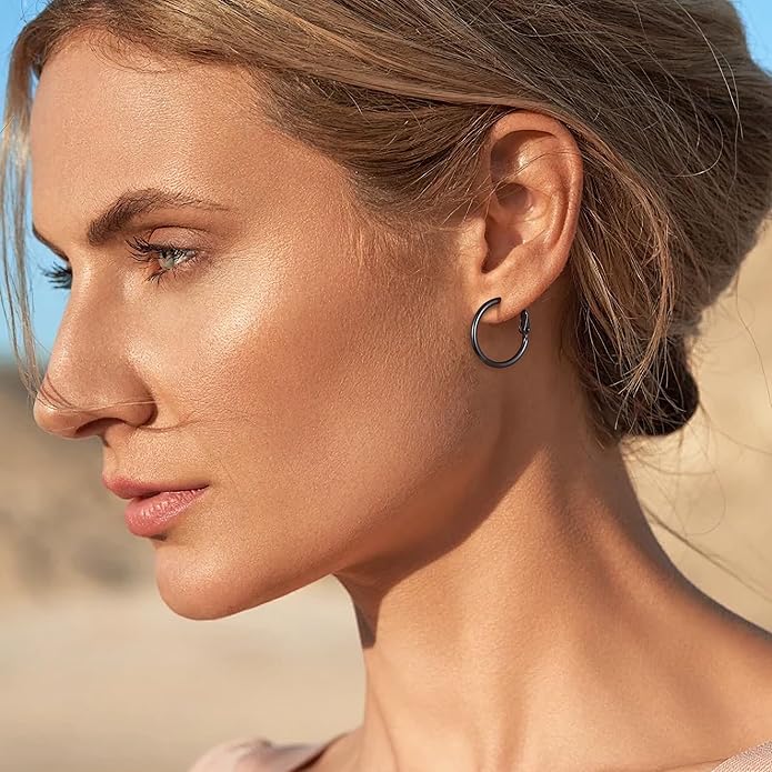 Gacimy Gold Hoop Earrings for Women 14K Gold Plated, 925 Sterling Silver Post Hypoallergenic Earrings Hoops for Women