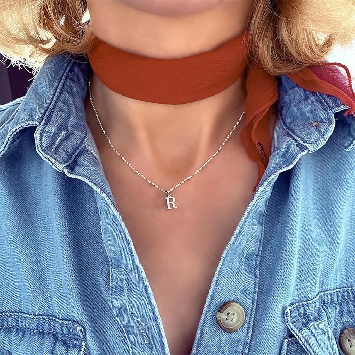 Initial Necklaces for Women, Dainty A-Z Pendant Letter Charm Necklace Personalized Name Necklaces for Women Trendy Jewelry Gift