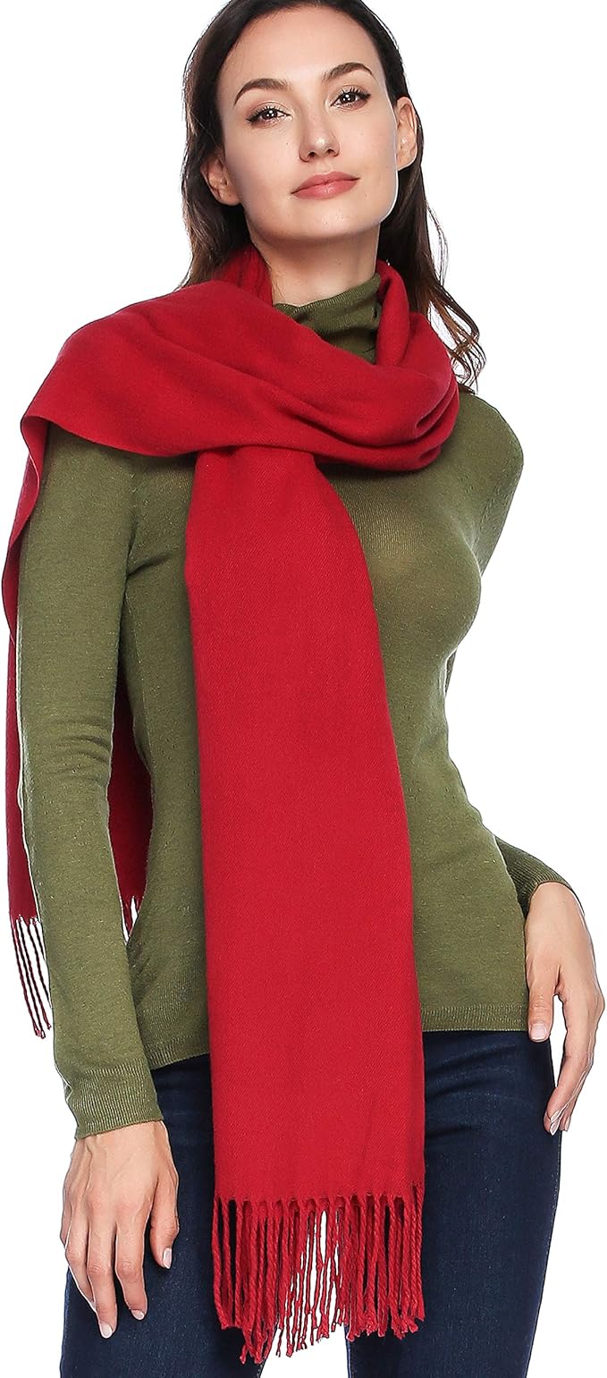 HOYAYO Extra Large Thick Pashmina Shawl Wraps - Wool Soft Winter Warm Scarves Travel Blanket for Women