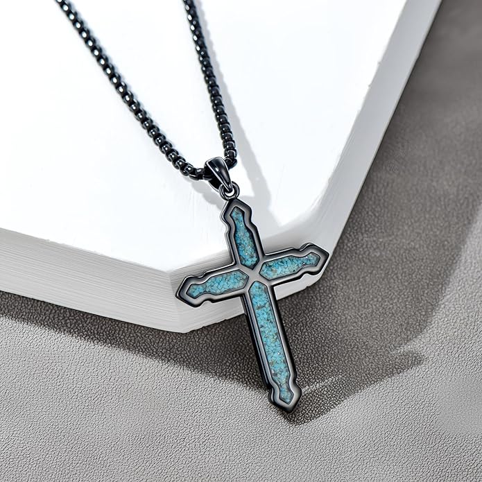 Cross Necklace for Men 925 Sterling Silver Celtic Cross Pendant Christian Jewelry Religious Christmas Gifts for Women