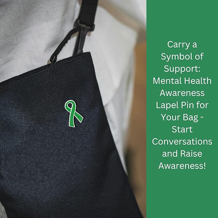 Green Ribbon Awareness Pins - Wholesale Pack Pins for Cerebral Palsy, Glaucoma, Mental Health, Bipolar Disorder, Organ Donation, Liver Cancer- Perfect for Gift-Giving and Fundraising