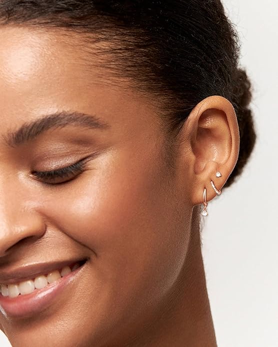 Freekiss 3 Pairs Gold Hoop Earrings Set: Dainty Stud Earrings Trendy Small 14K Gold Plated Hypoallergenic Dangle Cartilage Huggie Hoop Earrings for Women Gold Jewelry for Women Gifts