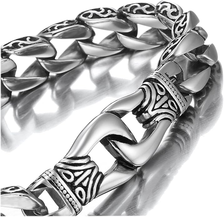 Men’s Link Bracelet Collection – Stainless Steel, Black & Silver Variations, Bracelet & Necklace Sets, 8.3–9" Length, Gift Ready