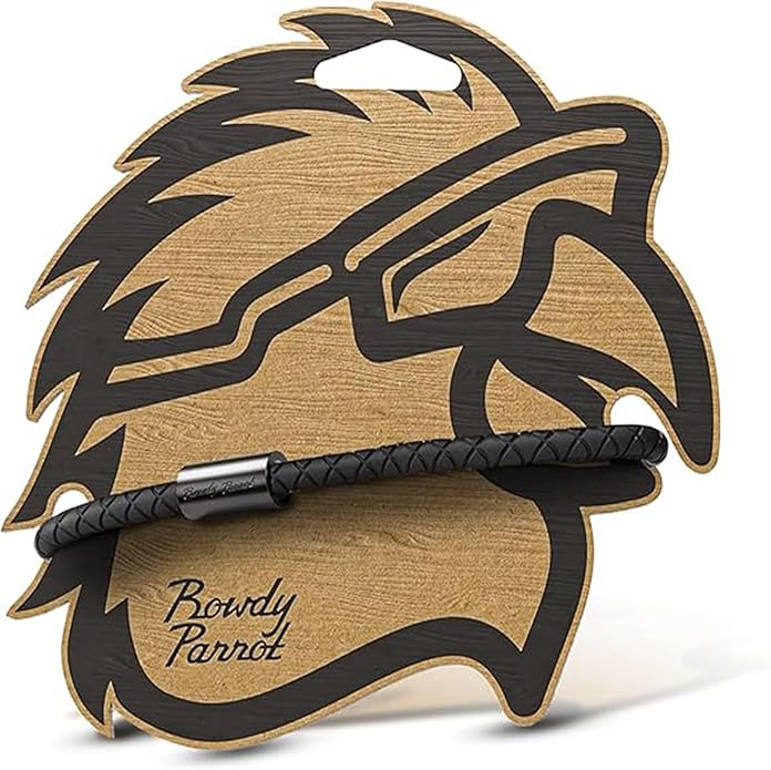 Rowdy Parrot The Driftwood FlexTech Adjustable Silicone Rope Bracelet: Waterproof, Sweatproof, Sunproof, Minimalist Surf, Golf Jewelry for Men - One Size Fits All
