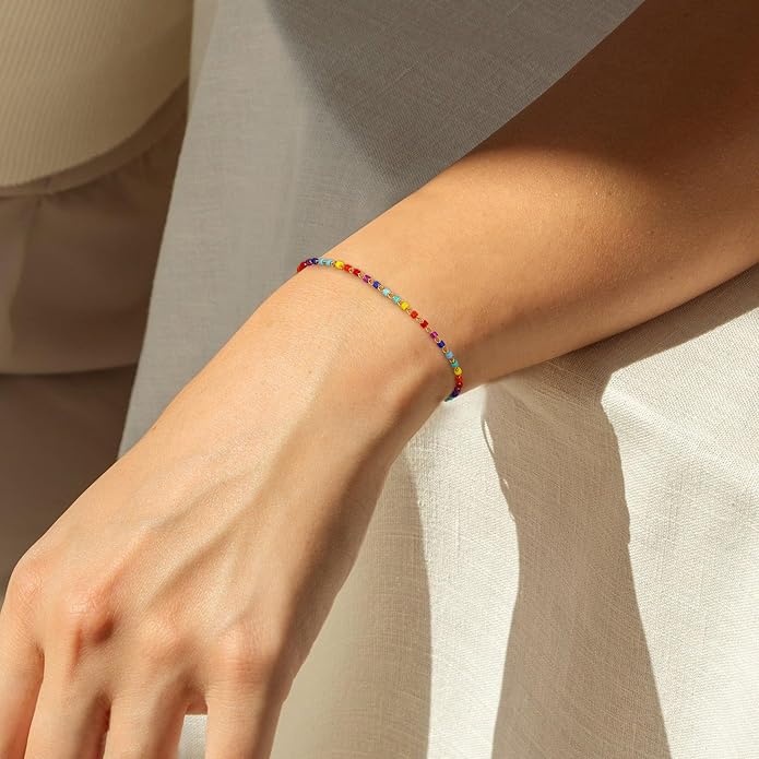 MTMY Gold Chain Bracelet for Women 14K Gold Plated Dainty Bracelets with Adjustable Chain Cute Bracelet Gold Trendy Jewelry