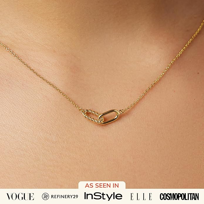 Ana Luisa Pendant Necklaces for Women - 14K Gold Plated and Silver Rhodium Necklace - Pearl, Heart, Circle, Moonstone, Gemstone, Knot Charm Styles - Hypoallergenic, Dainty, Trendy Layering Necklaces