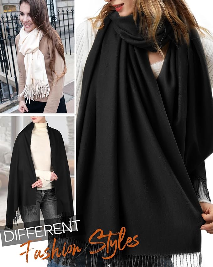 FURTALK Winter Scarf for Women Pashmina Shawl Wraps Soft Warm Fashion Blanket Scarves Gifts