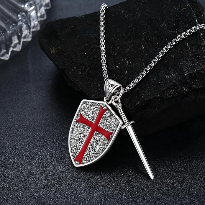 Taioiat Saint Necklace 925 Sterling Silver St Necklace Amulet Pendant Jewelry Religious Gift for Men Women