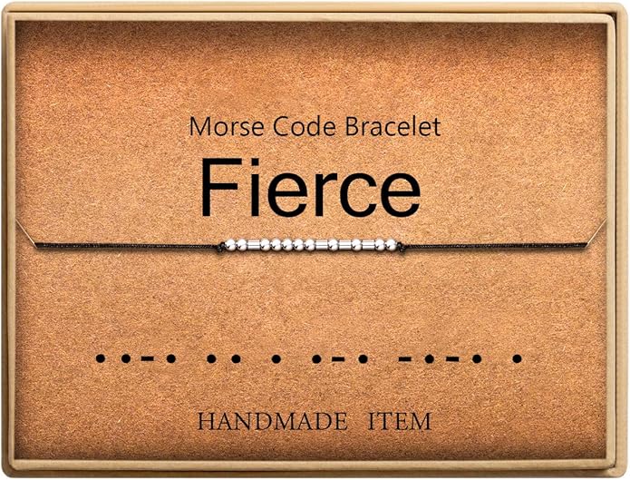 Lcherry Personalized Gift for Women Funny Morse Code Bracelet for Women Friendship Inspirational Gifts for Women