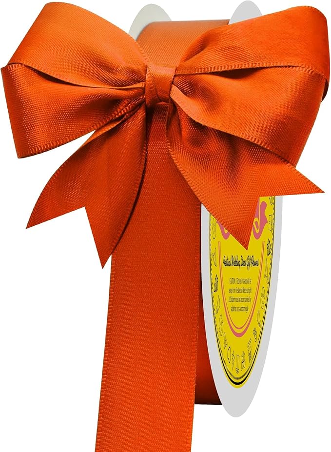 LEEQE Torrid Double Face Satin Ribbon 1 inch X 50 Yards Spool Bright Colors Very Suitable for Weddings Gift Package Wrapping Dancer Wand Sewing Party Hair Bow Invitation Decorations and More