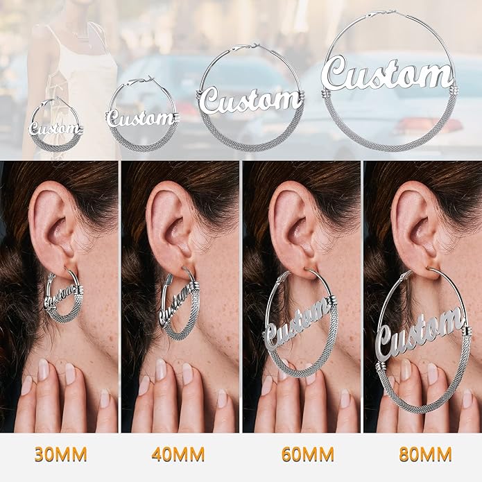 PROSTEEL 30/40/60/80/100mm Chunky Hoop Earrings For Women Gold Plated/Black Stainless Steel Hoops Earrings Statement Jewelry