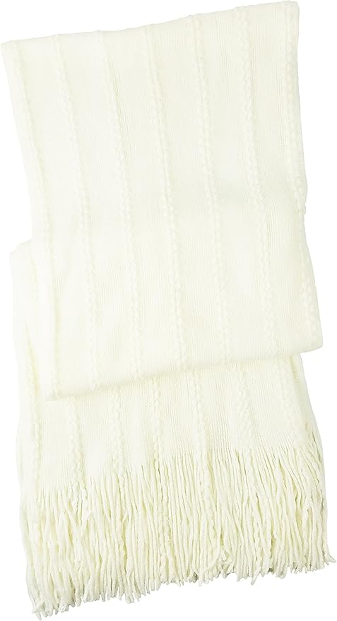 BRUCERIVER Women's Ultra Soft Knit Scarf & Glove Set Touchscreen Function Cable Design