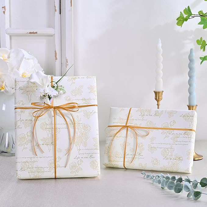 LEEQE Double Face Old Gold Satin Thin Ribbon 1/8 inch X 50 Yards Polyester Old Gold Ribbon for Gift Wrapping Very Suitable for Weddings Party Hair Bow Invitation Decorations and More