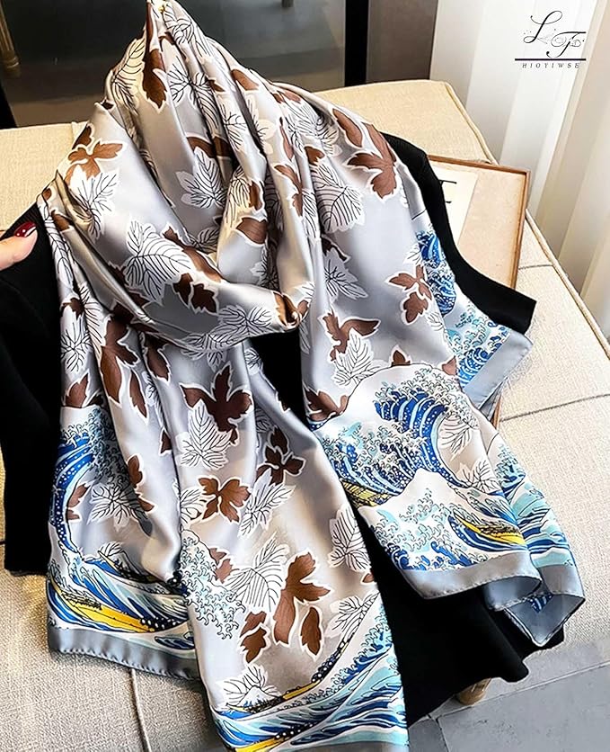 Hioyiwse Shawl Scarf For Women Lightweight Scarves Floral Pattern Formal Evening Dressesformal Shawl Summer Wraps